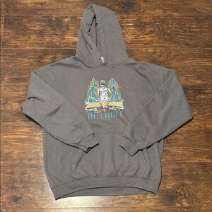Detroit Graphic Gray Hoodie